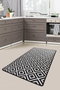 Conceptum Alfombra de Pasillo Black White 80 x 200 cm